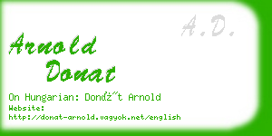 arnold donat business card